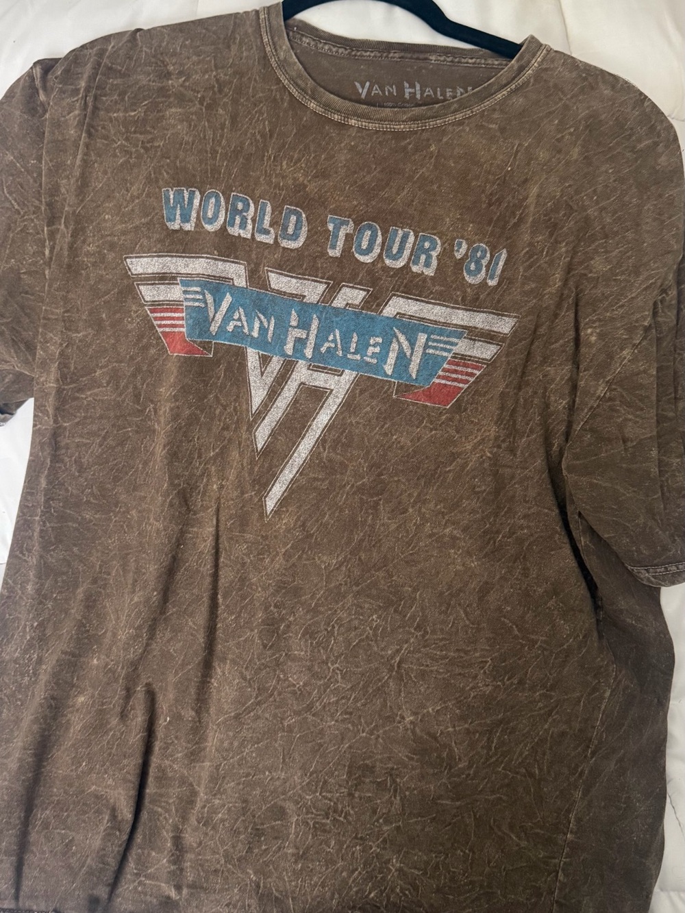 Van Halen Brown 'World Tour '81' Graphic Tee oversized